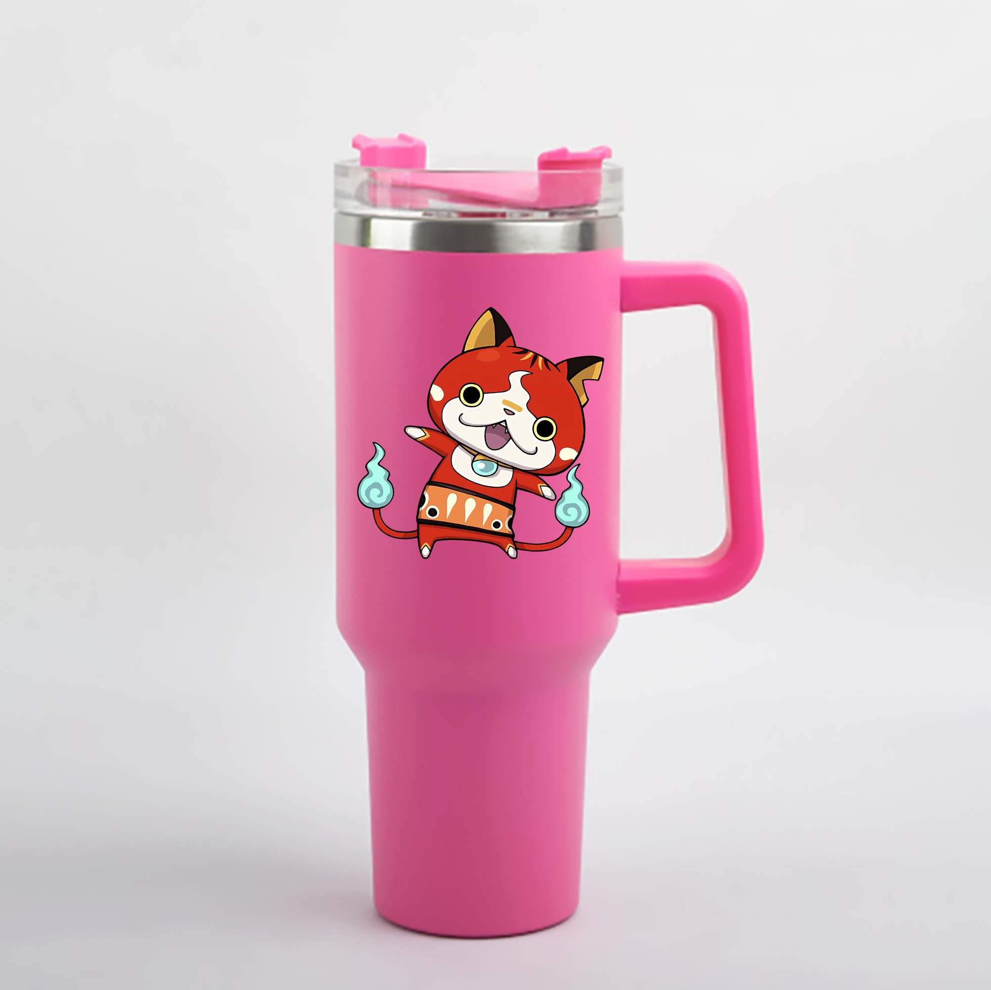 （画像用） 妖怪ウォッチ Yo-kai Watch 1200mL車用タンブラー - クリスタルステッカー（プラスチックストロー付き）